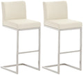 Set of 2 stainless steel bar stools Paros