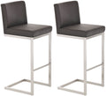 Set of 2 stainless steel bar stools Paros