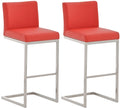 Set of 2 stainless steel bar stools Paros