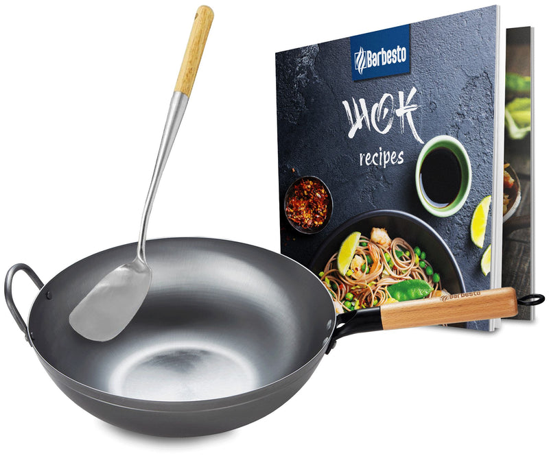 Wok Set aus Karbonstahl