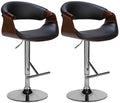 Set of 2 Foley bar stools made of faux leather