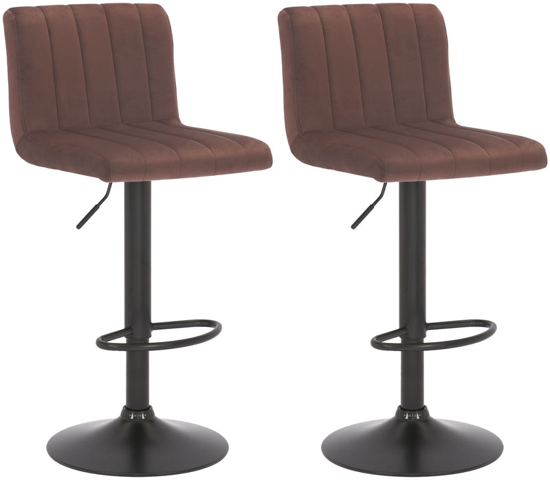 Set of 2 bar stools Jamie velvet