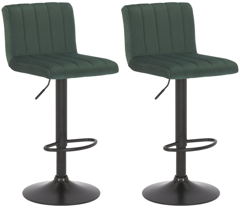 Set of 2 bar stools Jamie velvet