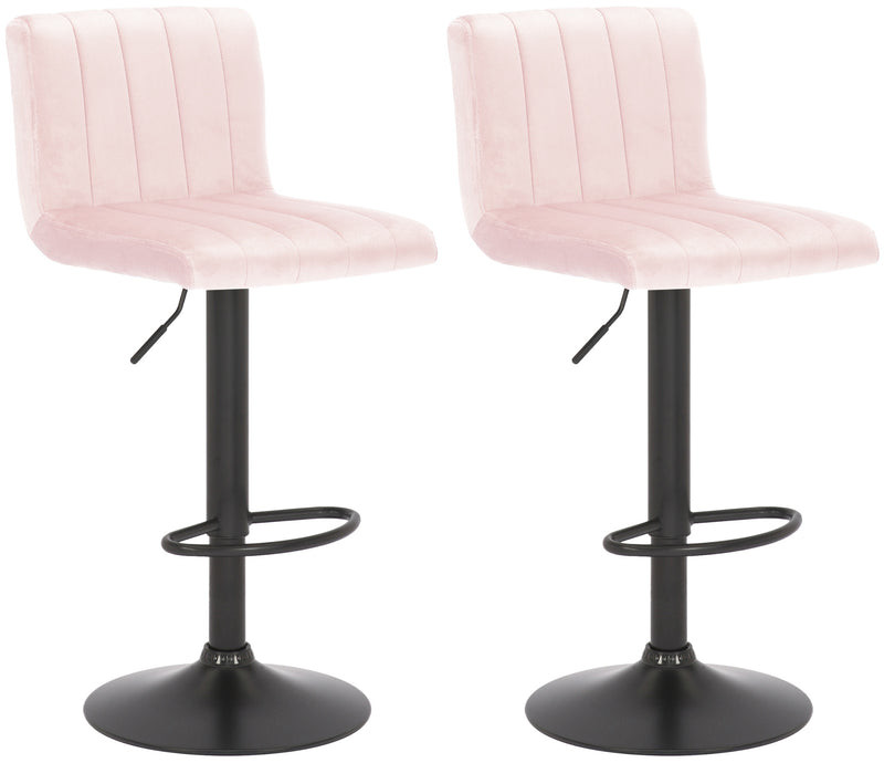 Set of 2 bar stools Jamie velvet