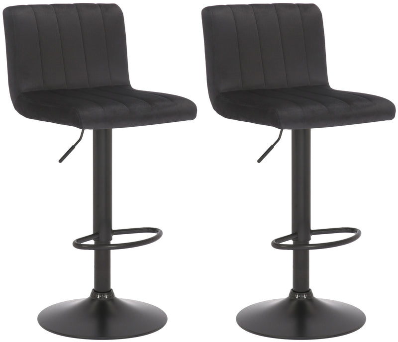 Set of 2 bar stools Jamie velvet