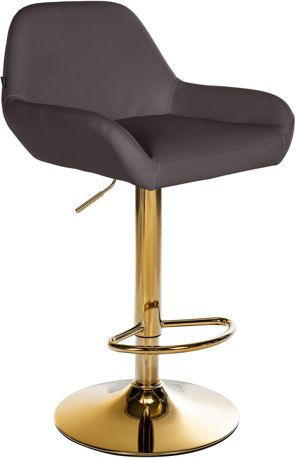 Bar stool Braga Gold faux leather