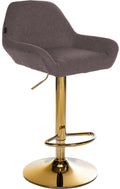 Bar stool Braga gold fabric