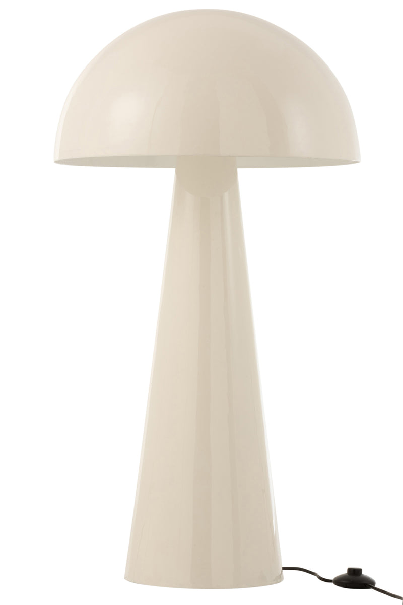 Designer floor lamp White Mushroom XL in mushroom shape - noble glossy white