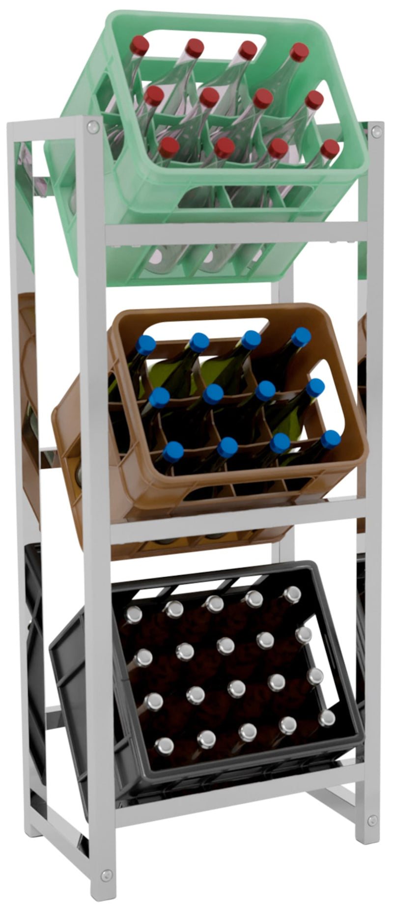 Beverage crate stand stack