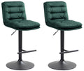 Set of 2 bar stools Damar velvet