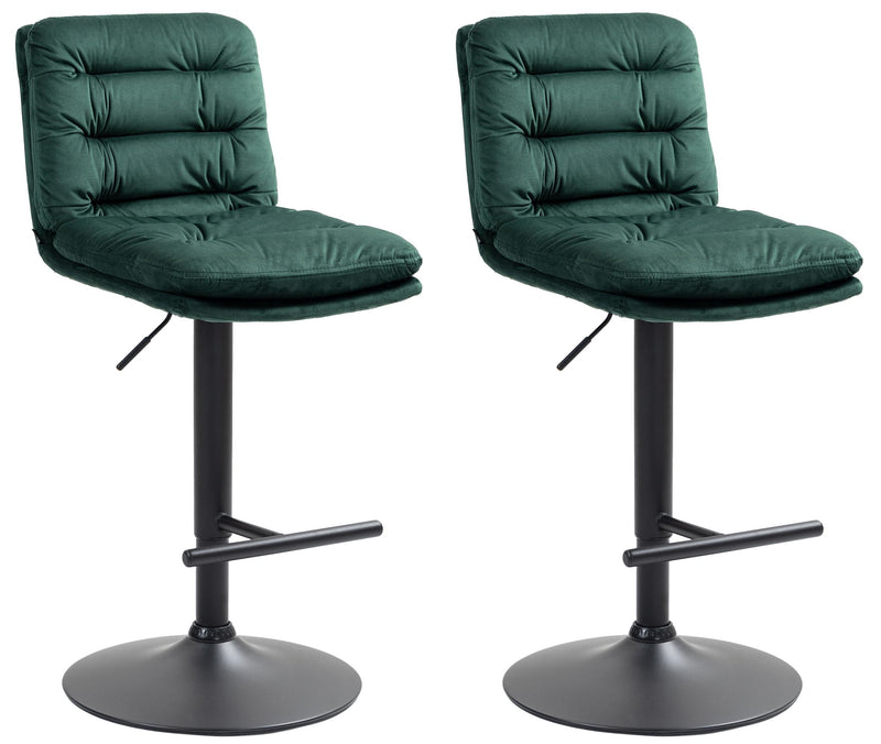 Set of 2 bar stools Damar velvet