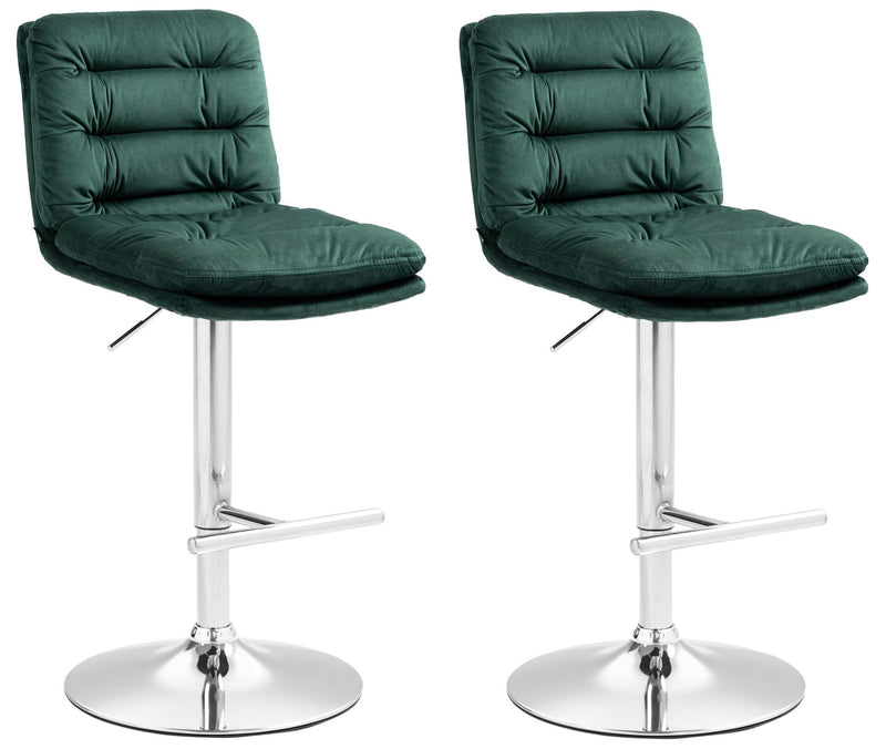 Set of 2 bar stools Damar velvet