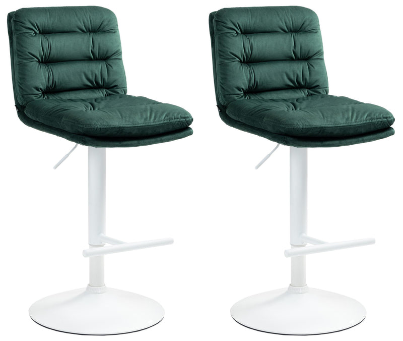 Set of 2 bar stools Damar velvet