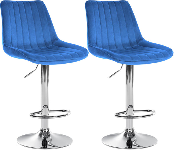 Set of 2 bar stools Toni velvet