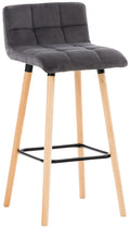 Lincoln velvet bar stool