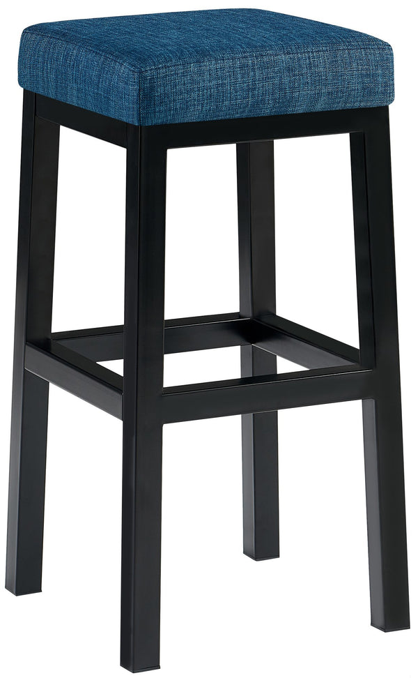 Barhocker Taylor Stoffbezug Sitzhöhe 78 cm Metallgestell schwarz