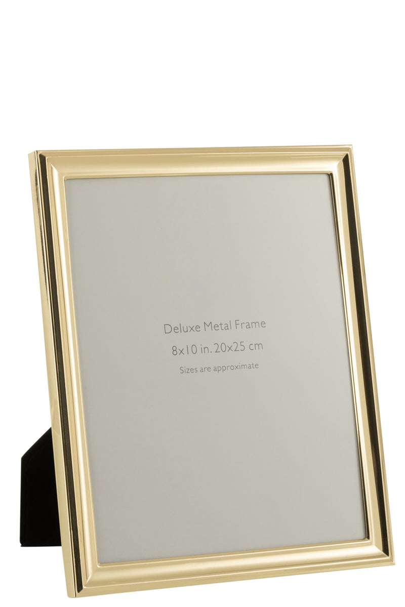 Set of 4 classic picture frames 20x25 - Elegant metal in bright gold 