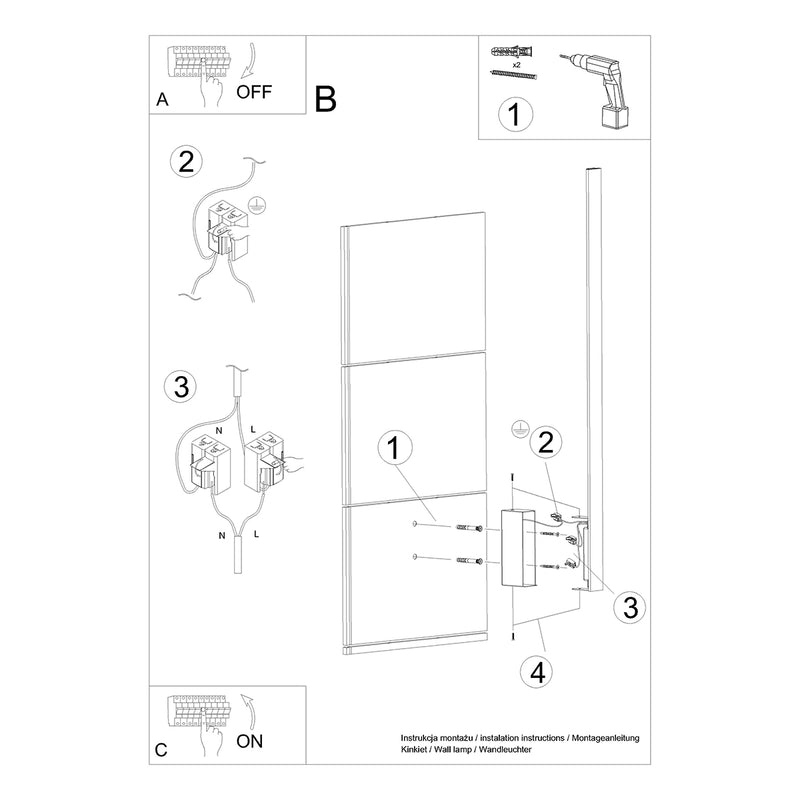 Wall light LAHTI S white 3000K