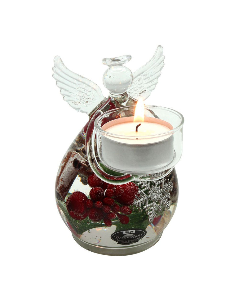 Set of 4 tealight candlesticks Angel Petit Medium "Noel" - angelic shimmer for your festive decoration