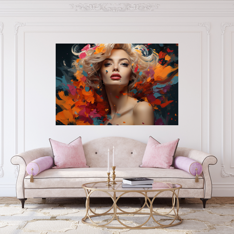 Unieke Marilyn Monroe fotoposter - een vleugje kleur en glamour 120x80cm