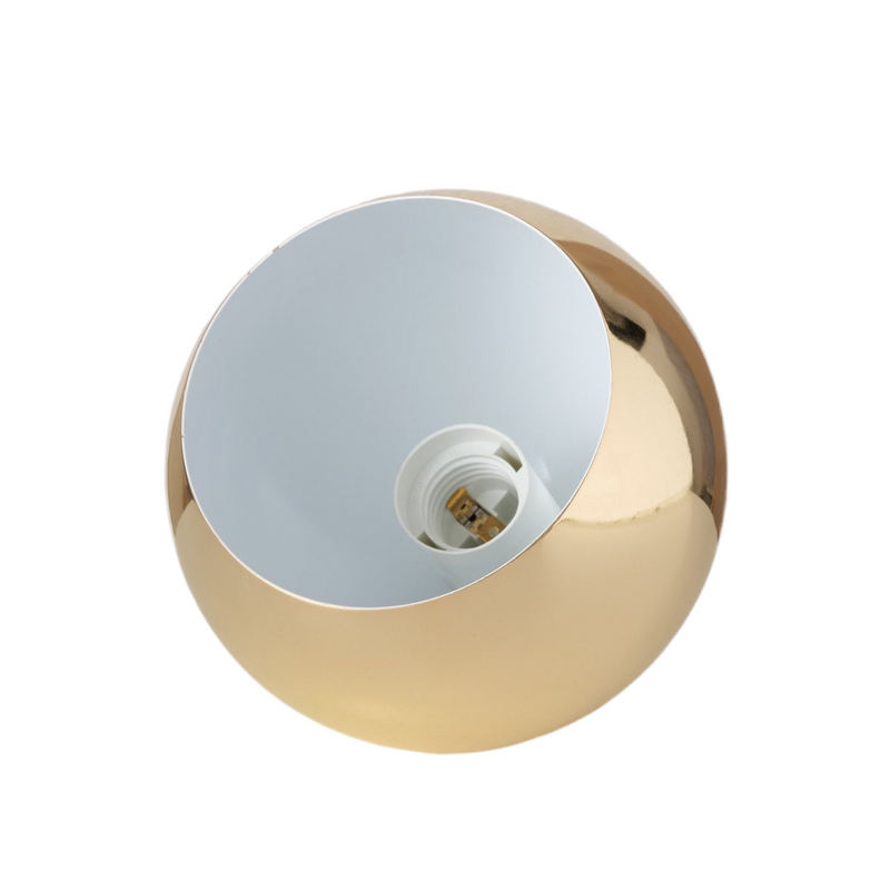 Moderne Tischleuchte Goldy Rund in glänzendem Gold 15 cm