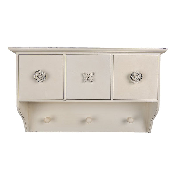 Wandgarderobe Landhausstil Weiß 41 cm