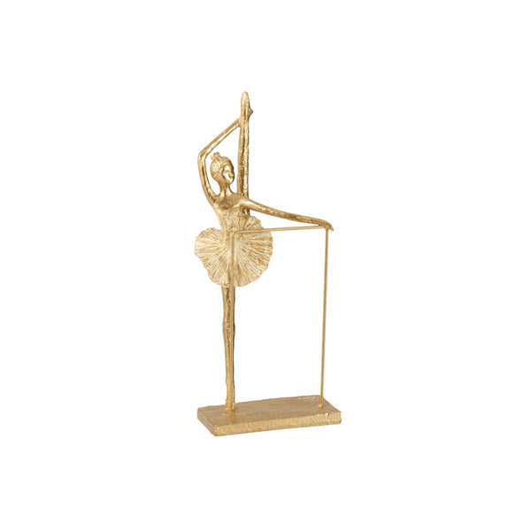 Elegant ballerina sculpture in gold
