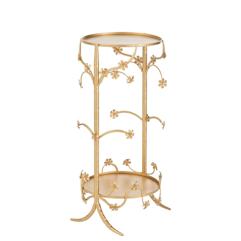 Elegant flower table "Floralia" in gold