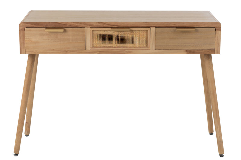 Console 2 drawers natural rattan wood - natural elegance for your home