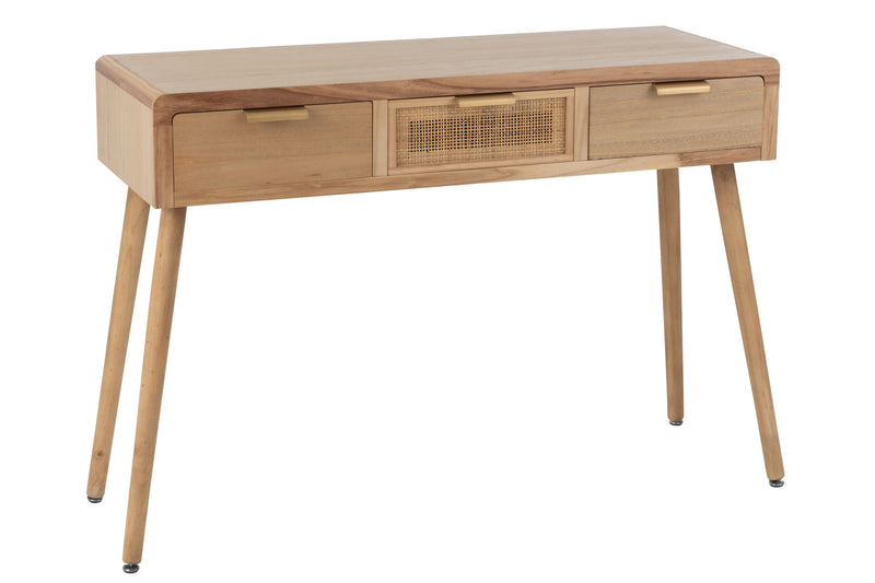 Console 2 drawers natural rattan wood - natural elegance for your home