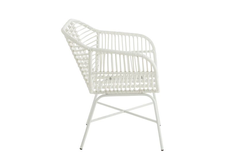 Set of 2 outdoor chairs 'Ellen' in white. Double comfort and elegance for your outdoor area 