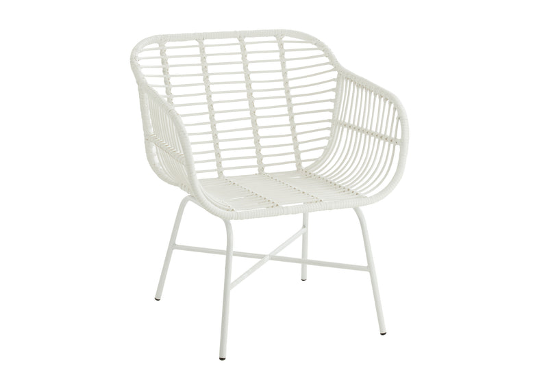 2er Set Outdoor Chair 'Ellen' in Weiß Doppelter Komfort und Eleganz für Ihren Außenbereich