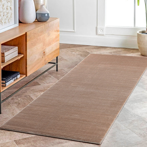 Sehrazat Premium Lima 2050 Collection Dark Beige - Modern designer carpet with 3D effect