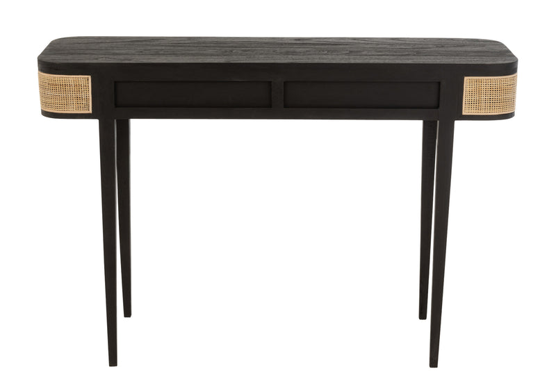 Exotic Console 'Molly' Black Wood &amp; Rattan - A classy statement for your home! 