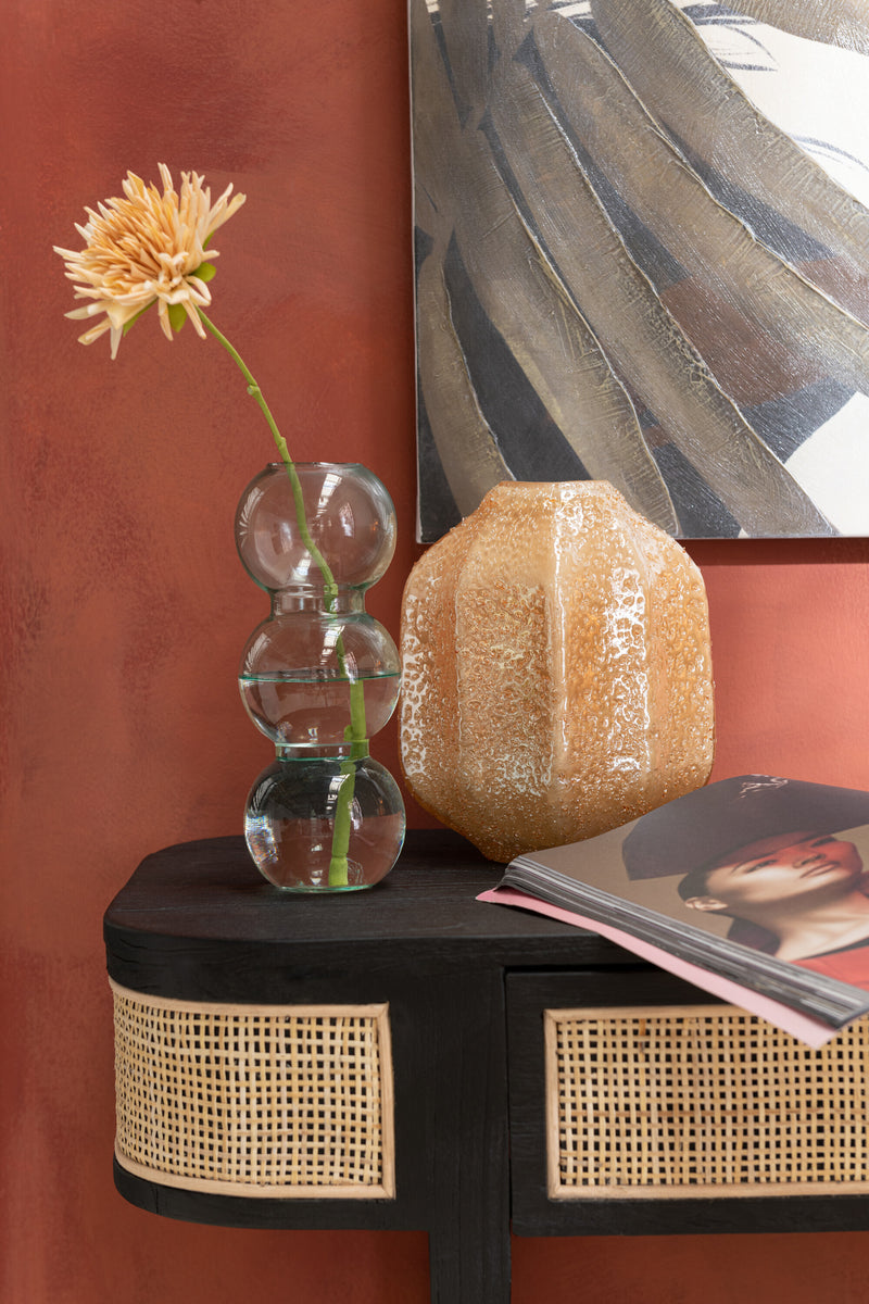 Exotic Console 'Molly' Black Wood &amp; Rattan - A classy statement for your home! 