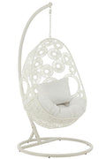 'Bula' hanging chair made of metal and rattan. For indoor and outdoor use - comfort and elegance