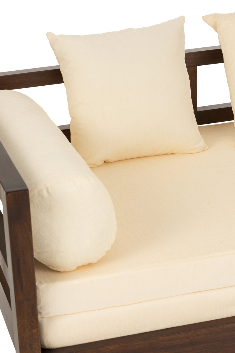 Uitschuifbare fauteuilbed Conie met relaxfunctie - mangoboom donkerbruin