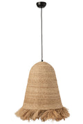 Exquisite hanging lamp Ozie made of banana fiber - available in black or natural tone