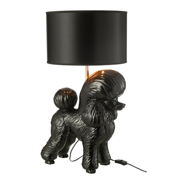 Table Lamp Poodle Design Black 74 cm