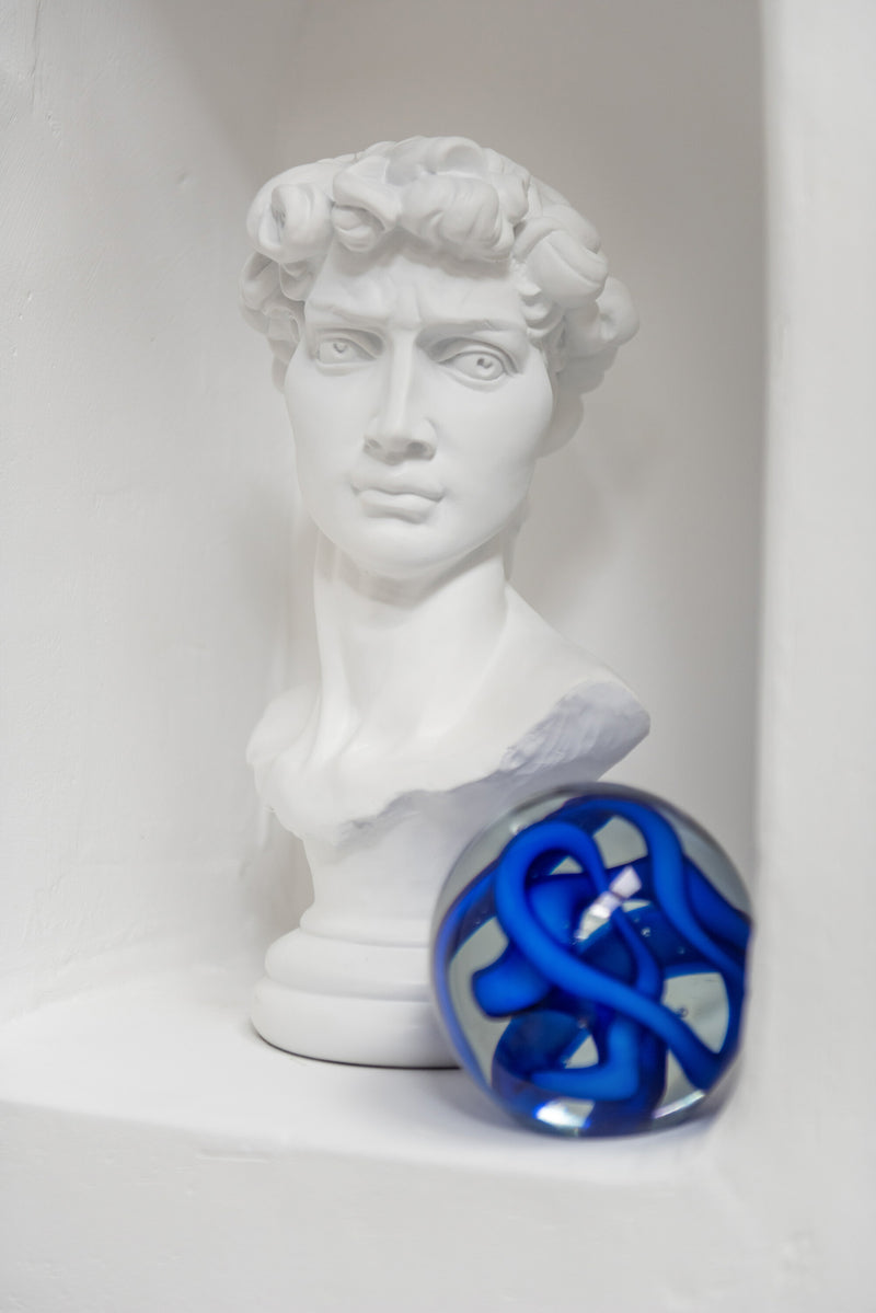 Set van 2 bustes van David Tijdloze elegantie in witte polyresin