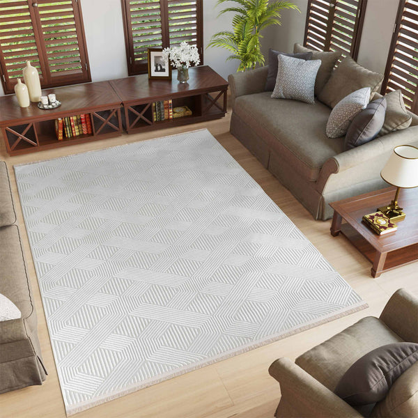 Sehrazat Premium Glory 220 Collection Cream - Premium Designer Teppich mit 3D-Effekt