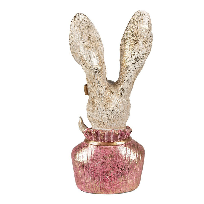 Dekorationsbild Hase Beige Pink 11x12x24 cm