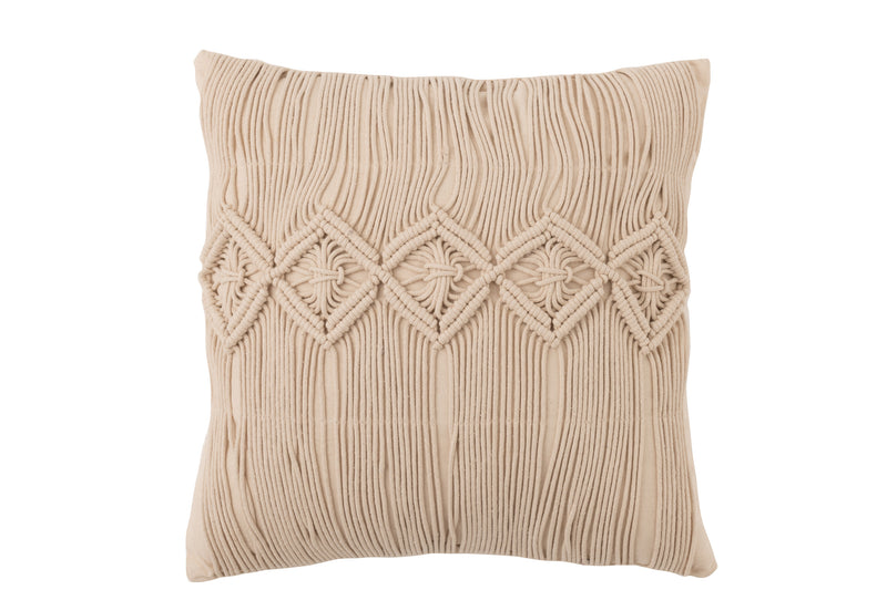 Set of 4 'Cosy' Cushions, Large and Square in Beige - The epitome of comfort and style