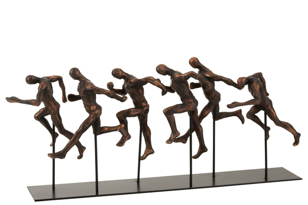 Skulptur "Laufende Athleten" – Bronze Schwarz