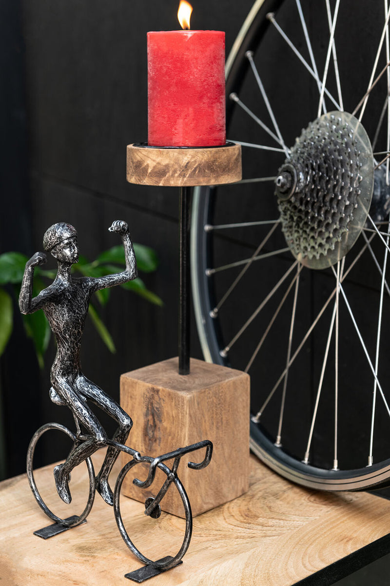 Abstract Cyclist Sculptures Set – Set of 6 – Grey