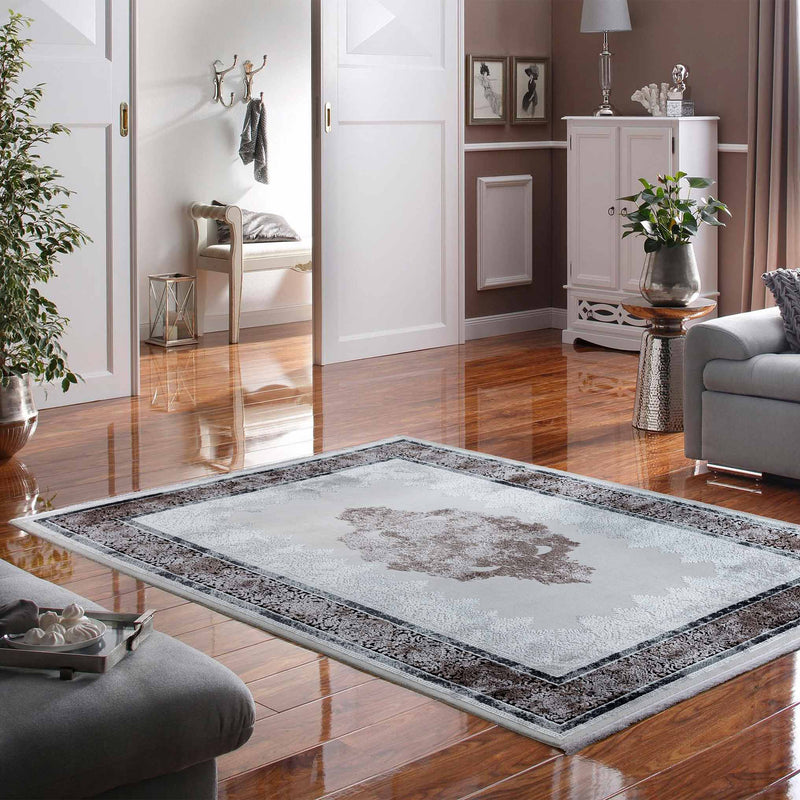 Sehrazat Premium Glory 240 Collection Brown - Premium designer carpet with 3D effect