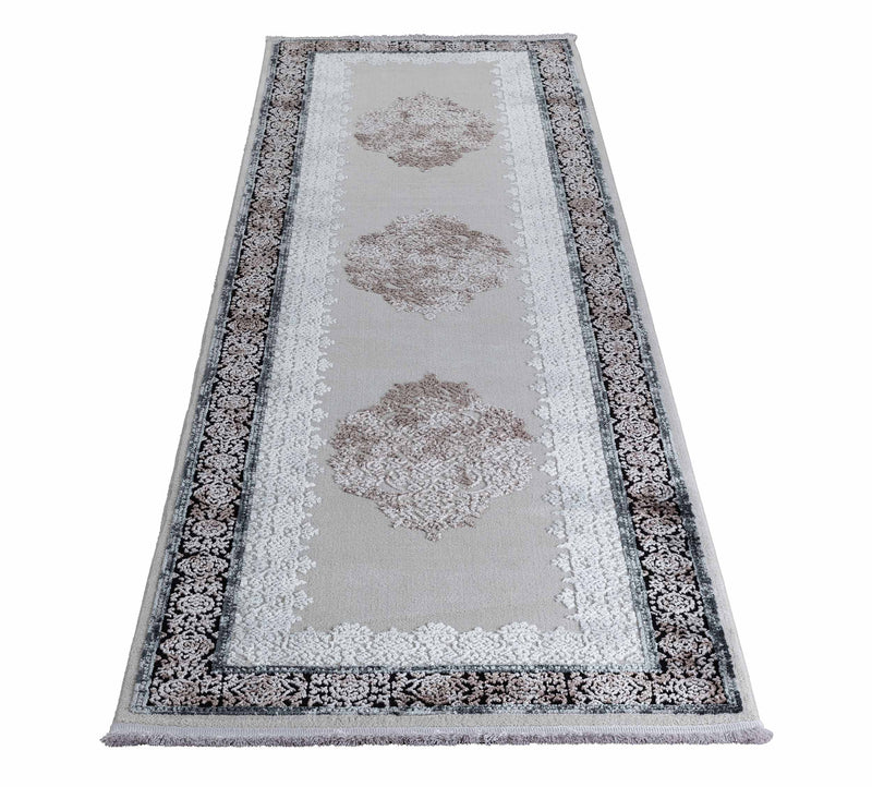 Sehrazat Premium Glory 240 Collection Brown - Premium designer carpet with 3D effect