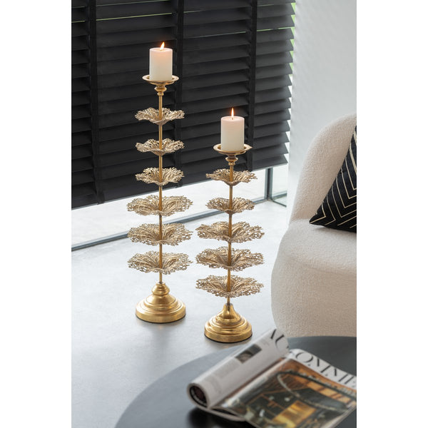 Golden Tree metal candle holder, large height 79.5cm