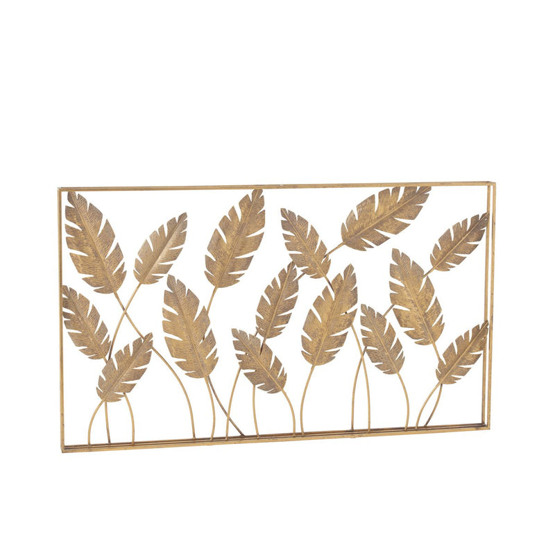 Elegante wanddecoratie "Golden Leaves" van metaal