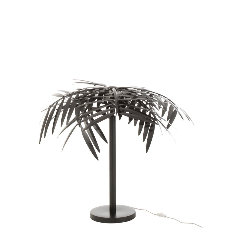 Exquisite Palm Leaves Table Lamp - Black metal work of art for your home 